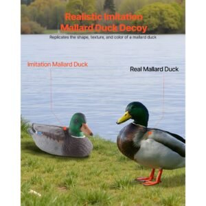 duck decoys, realistic floating duck decoys, weight forward swim, plastic duck hunting decoy outdoor for hunting, for pool, pond, and lake, garden yard decoration, easy to carry and use, 6 pack