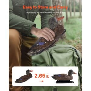 duck decoys, realistic floating duck decoys, weight forward swim, plastic duck hunting decoy outdoor for hunting, for pool, pond, and lake, garden yard decoration, easy to carry and use, 6 pack