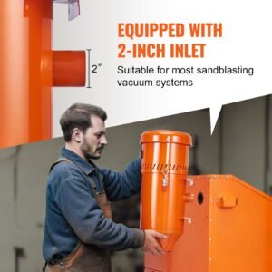 dust collection system: 1.6 hp dust collector media reclaimer with 1.8 gallon capacity universal fit for sandblaster cabinets and media blasters