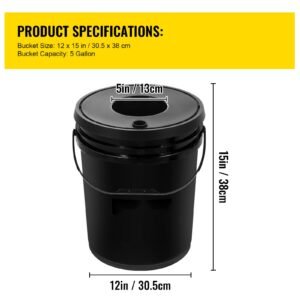 dwc hydroponic system, 5 gallon 4 buckets, deep water culture growing bucket, hydroponics grow kit with pump, air stone and water level device, for indoor/outdoor leafy vegetables