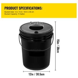 dwc hydroponic system, 5 gallon 5 buckets, deep water culture growing bucket, hydroponics grow kit with pump, air stone and connected reservoir, for indoor/outdoor leafy vegetables