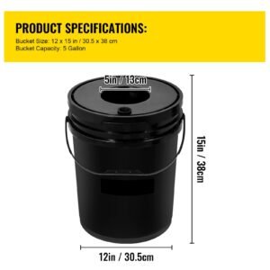 dwc hydroponic system, 5 gallon 8 buckets, deep water culture growing bucket, hydroponics grow kit with pump, air stone and water level device, for indoor/outdoor leafy vegetables