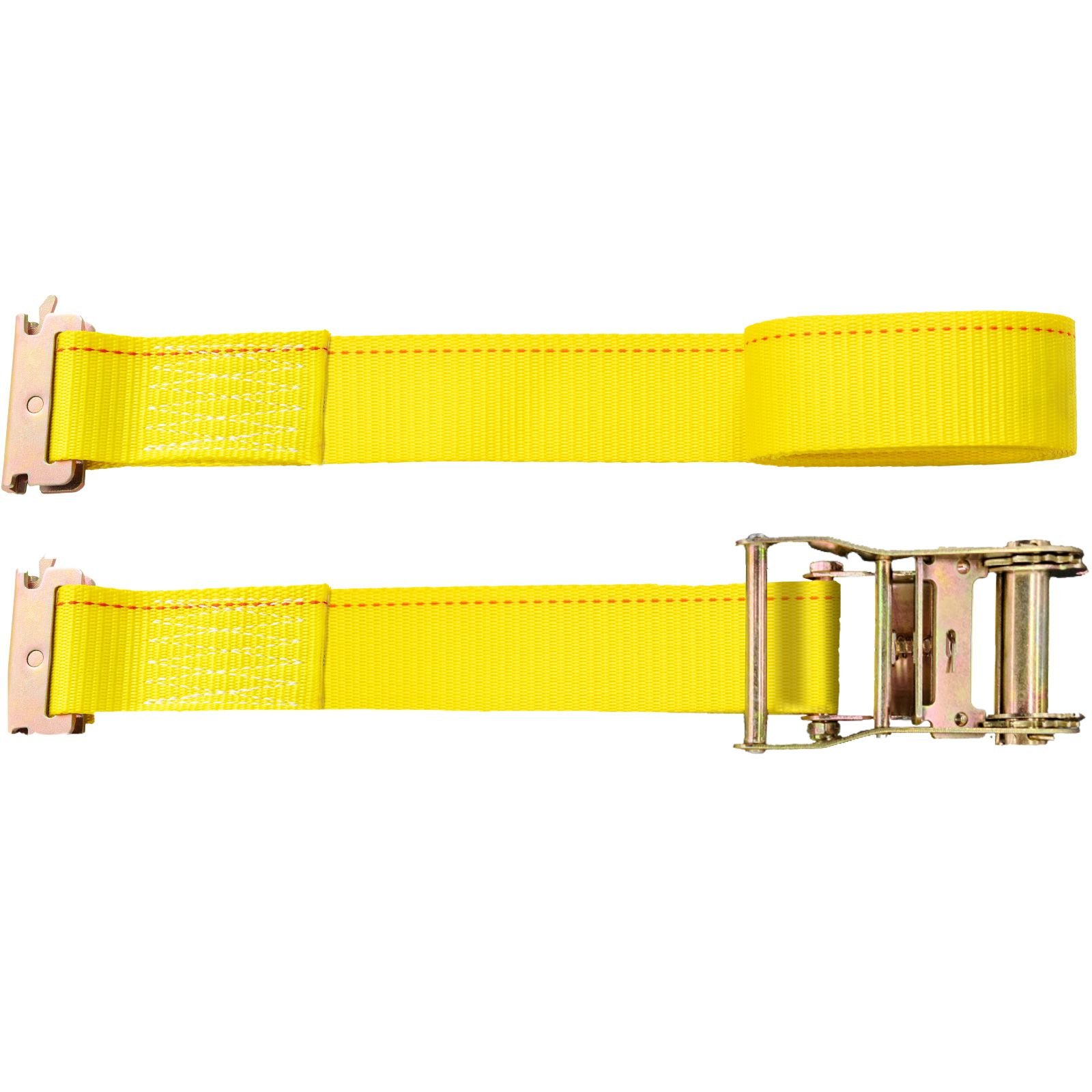 e track ratchet strap, 18pcs 2" x 15' e track straps 4400 lbs breaking strength, with polyester webbing & spring fitting & ratchets, durable tie downs for motorcycles, tire, trailer loads