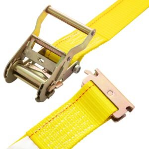 e track ratchet strap, 18pcs 2" x 15' e track straps 4400 lbs breaking strength, with polyester webbing & spring fitting & ratchets, durable tie downs for motorcycles, tire, trailer loads
