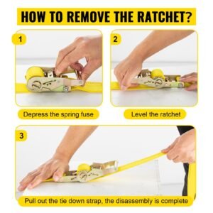 e track ratchet strap, 18pcs 2" x 15' e track straps 4400 lbs breaking strength, with polyester webbing & spring fitting & ratchets, durable tie downs for motorcycles, tire, trailer loads