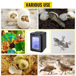 egg incubator and hatcher 25l black reptile egg incubator 5 42 celsius scientific hatcher heating bright led digital display for small animals