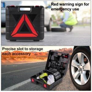 electric car jack 5 ton car jack hydraulic with electric impact wrench, led light hydraulic auto repair tool, 135 360 mm lifting range for suv mpv sedan truck repair