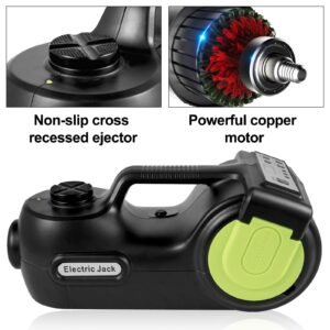 electric car jack 5 ton car jack hydraulic with electric impact wrench, led light hydraulic auto repair tool, 135 360 mm lifting range for suv mpv sedan truck repair