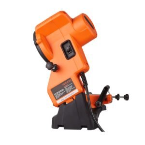 electric chainsaw sharpener, 140w electric saw chain blade sharpener 5700rpm, professional bench chain saw sharpening tool with 3 grinding wheels fit 0.25" to 0.404" pitch chains
