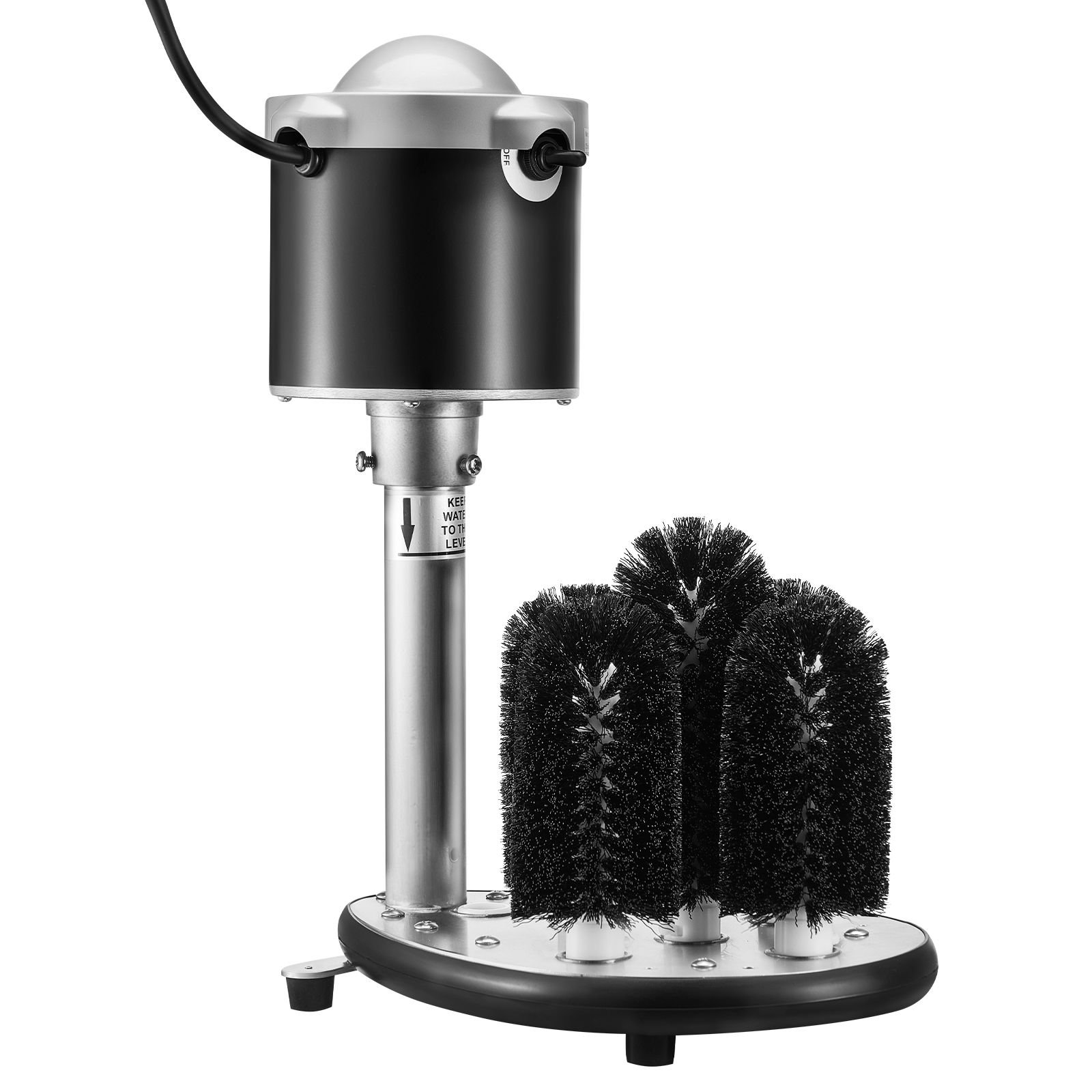 electric commercial glass washer, 5 brush bar glass cleaner, 600 cups/hour wine glass cleaning machine, bar glass washer for champagne glasses, beer cups, mugs, perfect for bars and cafes