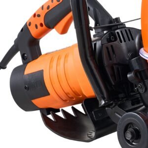 electric concrete saw, 16 in, 3200 w motor circular saw cutter with max. 5 in adjustable cutting depth, wet disk saw cutter includes water line, pump and blade, for stone, brick