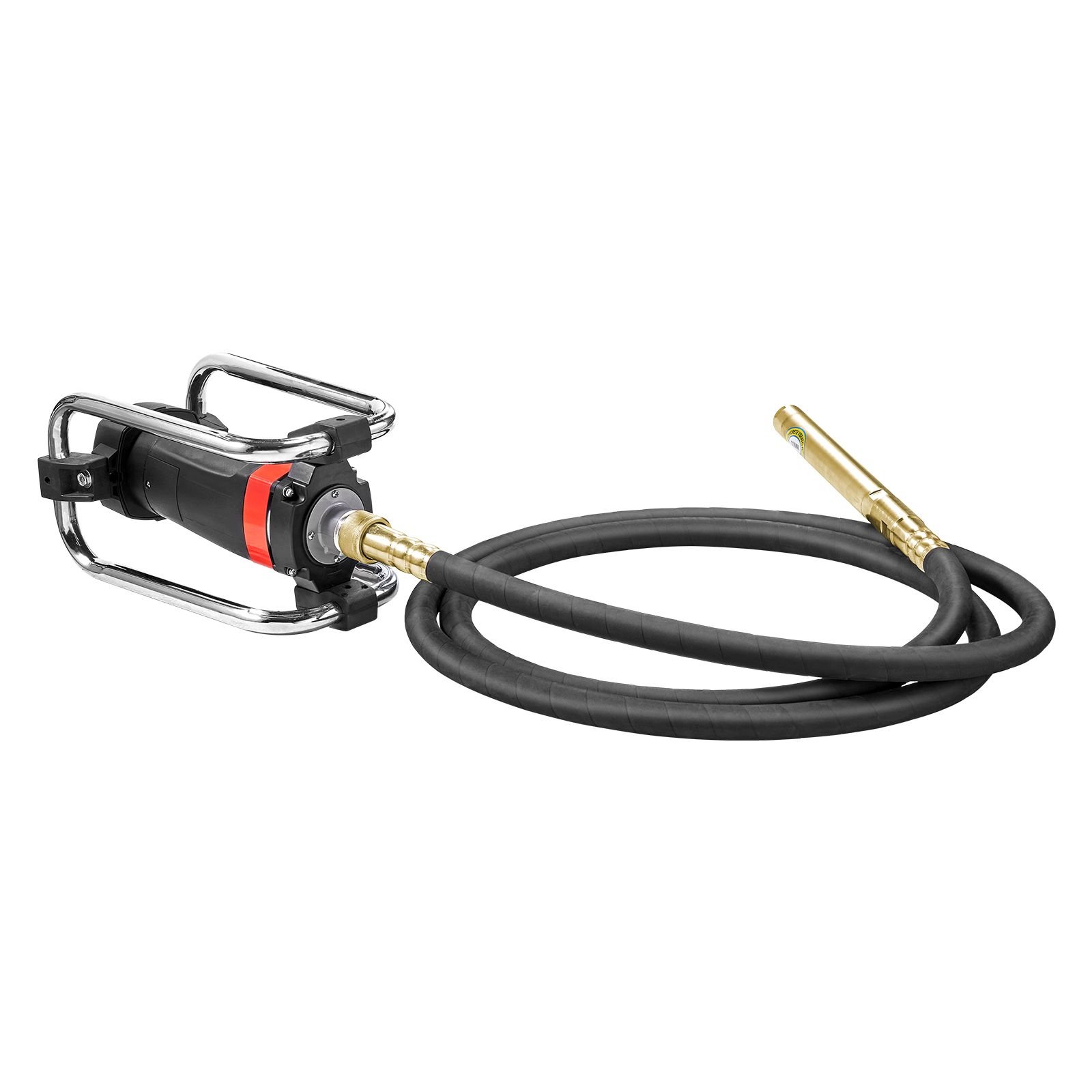 electric concrete vibrator, 1300w 16000 vpm, 2hp copper motor handheld concrete vibrating tool, portable pencil cement vibrator with shaft of 14.75ft / 4.5m, remove air bubble and level concrete
