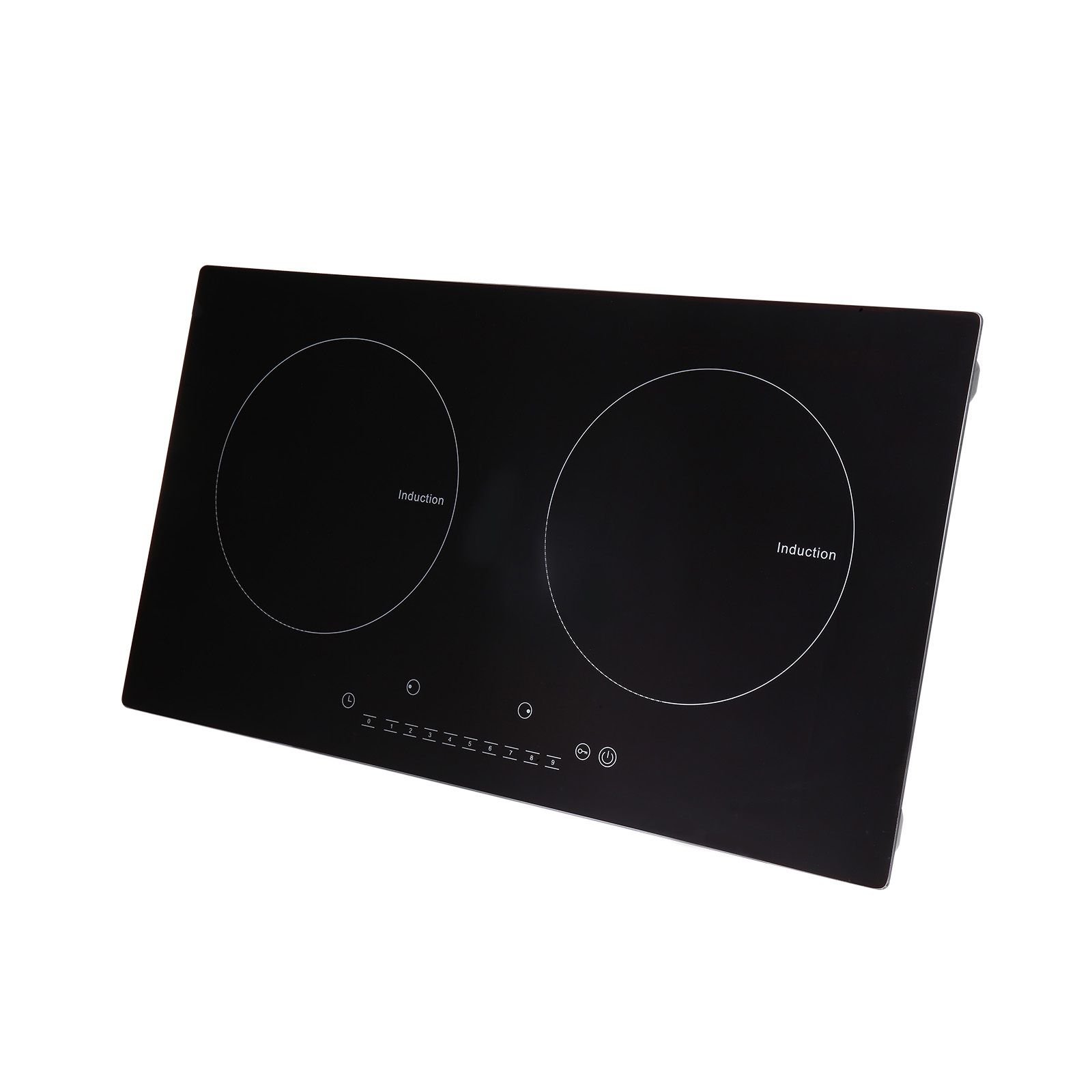 electric cooktop, 2 burners, 24'' induction stove top, built in magnetic cooktop 1800w, 9 heating level multifunctional burner, led touch screen w/ child lock & over temperature protection