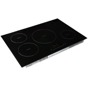 electric cooktop, 4 burners, 30'' induction stove top, built in magnetic cooktop 7500w, 9 heating level multifunctional burner, led touch screen w/ child lock & over temperature protection