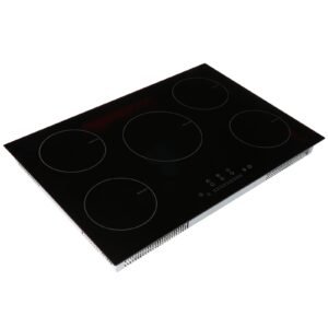electric cooktop, 5 burners, 30'' induction stove top, built in magnetic cooktop 9200w, 9 heating level multifunctional burner, led touch screen w/ child lock & over temperature protection