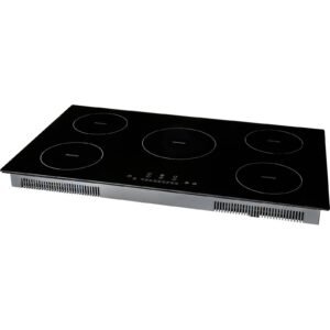 Electric Cooktop, 5 Burners, 36'' Induction Stove Top, Built-in Magnetic Cooktop 9200W, 9 Heating Level Multifunctional Burner, LED Touch Screen w/ Child Lock & Over-Temperature Protection