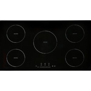electric cooktop, 5 burners, 36'' induction stove top, built in magnetic cooktop 9200w, 9 heating level multifunctional burner, led touch screen w/ child lock & over temperature protection