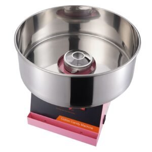 electric cotton candy machine, 1000w candy floss maker, commercial cotton candy machine with stainless steel bowl, and sugar scoop, perfect for home kids birthday, family party (pink)