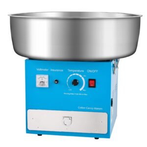 electric cotton candy machine, 1000w commercial candy floss maker with 20.5 in stainless steel bowl, sugar scoop, and drawer, easy home use, perfect for kids birthday, family party, blue
