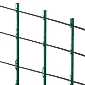 electric fence wire, 1000ft 305m portable polywire, 1/4" diameter 2 copper strands for reliable conductivity and rust resistance, fencing rope line for horse, cattle, livestock