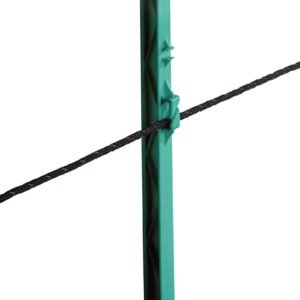 electric fence wire, 1000ft 305m portable polywire, 1/4" diameter 2 copper strands for reliable conductivity and rust resistance, fencing rope line for horse, cattle, livestock