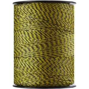electric fence wire, 3366ft 1026m portable polywire, 1/8" diameter 6 stainless steel strands for reliable conductivity and uv, rust resistance, fencing rope line for horse, cattle, livestock