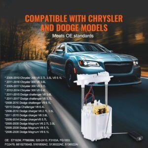 electric fuel pump module assembly, compatible with 2005 2017 chrysler 300, 2008 2017 dodge challenger, 2006 2015 dodge charger, 2005 2008 dodge magnum, v6 v8 2.7l 3.5l 3.6l 5.7l 6.1l 6.4l