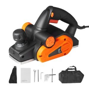 electric hand planer, 3 1/4" width corded electric hand planer, 16500 rpm high speed powerful electric handheld planers for woodworking, wood chamfer diy, smooth finish carpentry tool, fcc sdoc