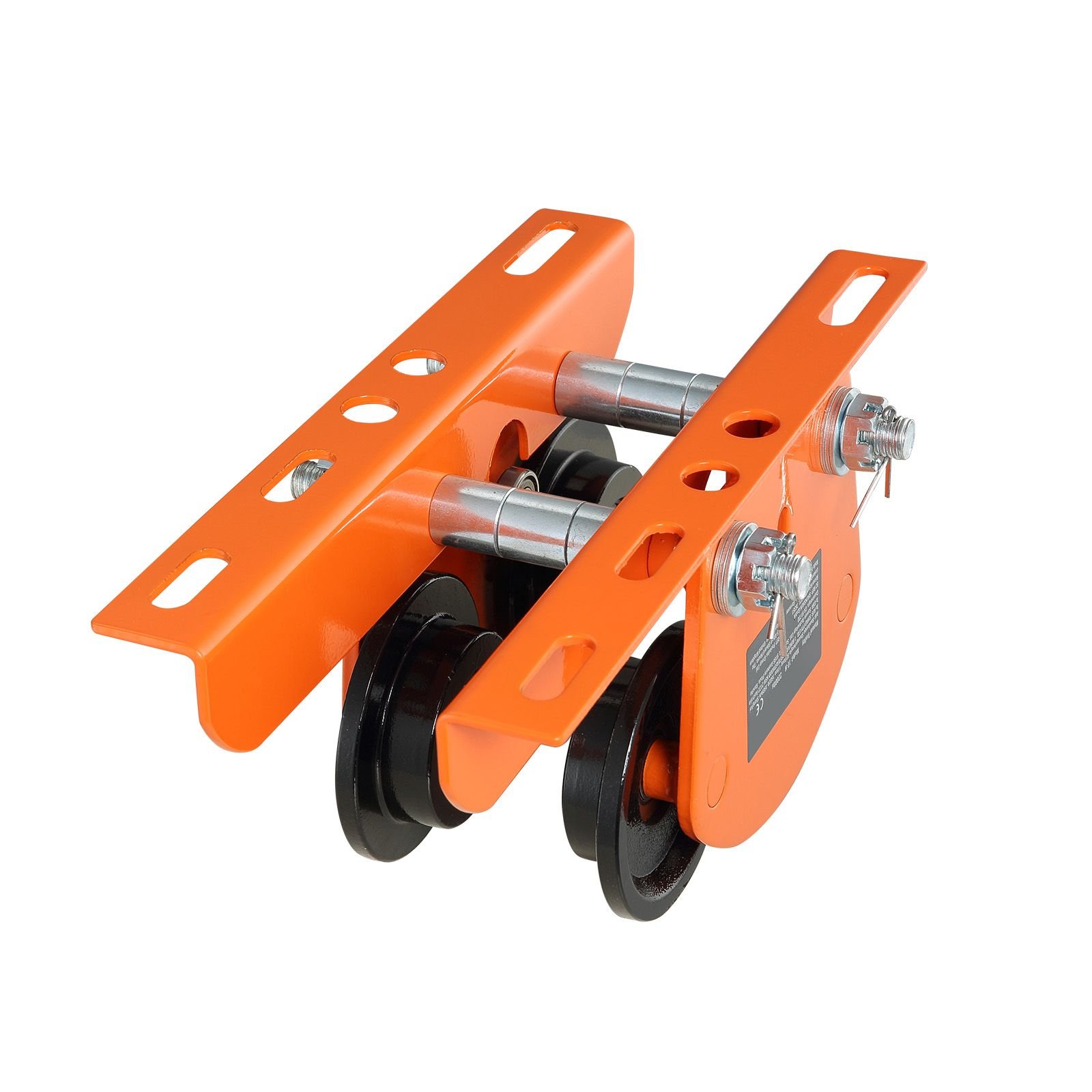 electric hoist manual trolley, 2200 lbs/1 ton capacity for pa200 pa250 pa300 pa400 pa500, push beam trolley with dual wheels, 2.68" 4.33" adjustable beam flange width for straight curved i beam