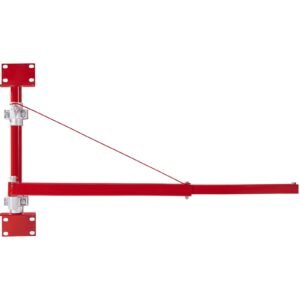 Electric Hoist Support Arm, 660 lbs Max Load Capacity, Electric Hoist Holder Swing Arm with Pole, Steel Hoist Frame, 180° Swivel Scaffold Hoist Lifting Arm, Winch Hoist Arm for Workshop, Garage