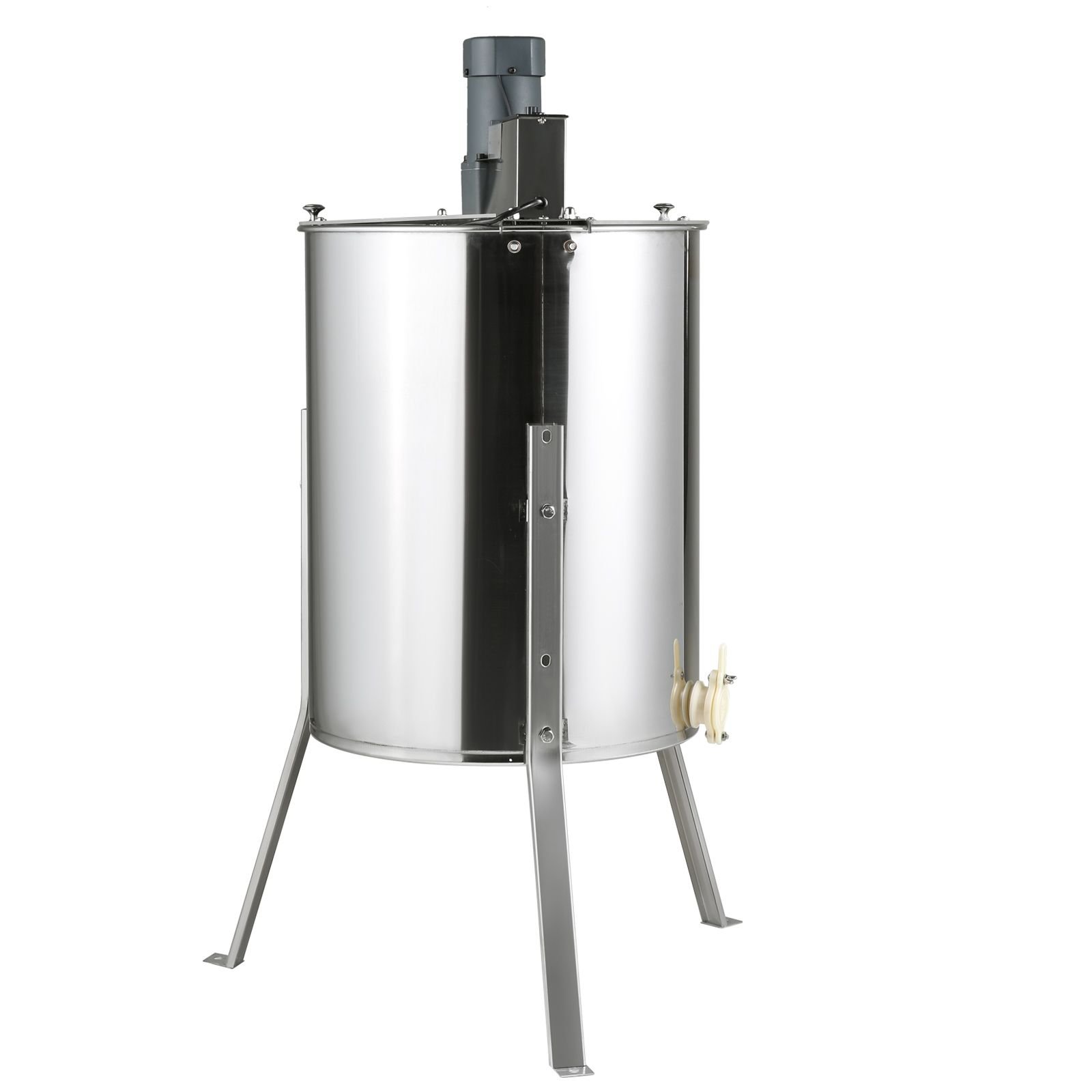 electric honey extractor, 4/8 frames honey spinner extractor, stainless steel beekeeping extraction, apiary centrifuge equipment with height adjustable stand, honeycomb drum spinner with lid