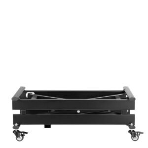 electric lift table, 330 lbs capacity single scissor lift table, 8 28 in height adjustable lifting platform, coffee table lift with 4 wheels, for material handling and transportation, black