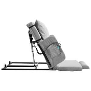 Electric Lifting Backrest for Bed, 300 lbs Capacity, 4-68° Adjustable Lifting Bed Backrest, with Guardrail Armrest & Storage Pouch, Machine Washable, for Pregnant Women Elderly Patient Handicap