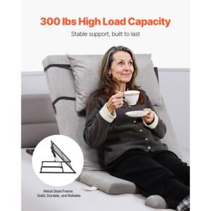 electric lifting backrest for bed, 300 lbs capacity, 4 68° adjustable lifting bed backrest, with headrest & legrest, machine washable for cleaning, fit pregnant women elderly patient handicapped