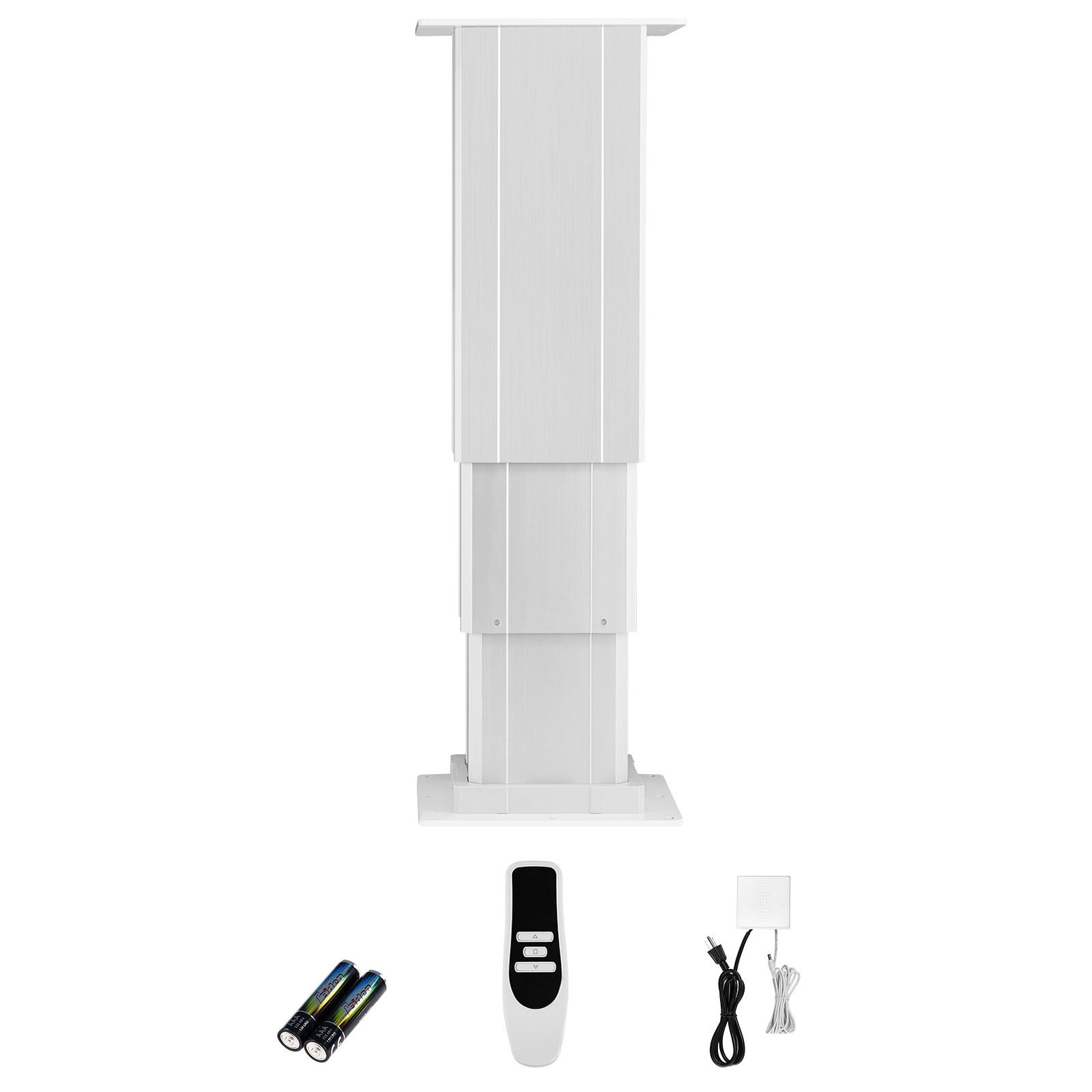 electric lifting column system, 176 lbs lift table, 14.2 31.1 in height range, three stage adjustable desk column, telescopic table leg, comes with power supply option to control up/down motion