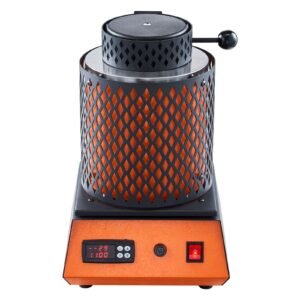 electric melting furnace, 1350w electric metal smelter foundry, 2102 f/1150 c metal smelting machine with 3kg ceramic crucible, gold smelting kit for jewelry making, metal bars, metal components