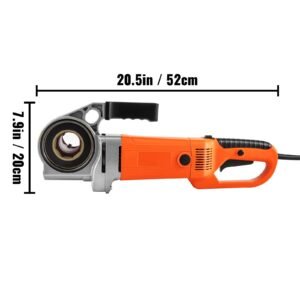 electric pipe threader, 2300w pipe threading machine with 4 dies 1/2" 1 1/4", 110v hand held pipe threader machine with copper motor, portable electric pipe threading kit with carrying case