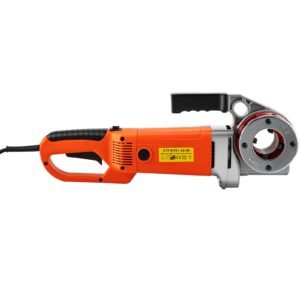 electric pipe threader, 2300w pipe threading machine with 6 dies 1/2" 2", 110v hand held pipe threader machine with copper motor, portable electric pipe threading kit with carrying case