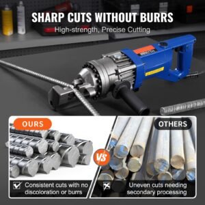 electric rebar cutter blade, 6 pcs 16mm(5/8 inch) cutting diameter, hrc58 60 hard hydraulic rebar blade replacement jaw blades with 12 hexagon screw and 12 spring washer, for model rc 16