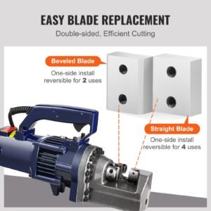 electric rebar cutter blade, 6 pcs 20/22mm cutting diameter, hrc58 60 hard hydraulic rebar blade replacement jaw blades with 12 hexagon screw and 12 spring washer, for model rc 20, rc 22