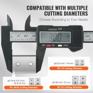 electric rebar cutter blade, 6 pcs 20/22mm cutting diameter, hrc58 60 hard hydraulic rebar blade replacement jaw blades with 12 hexagon screw and 12 spring washer, for model rc 20, rc 22