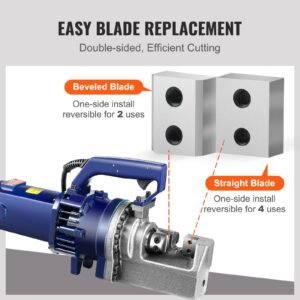 electric rebar cutter blade, 6 pcs 25mm(1 inch) cutting diameter, hrc58 60 hard hydraulic rebar blade replacement jaw blades with 12 hexagon screw and 12 spring washer, for model rc 25