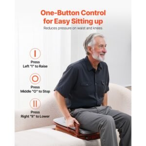 electric seat assist lifting cushion, 200lb capacity, up to 34° chair lift assist device, with one button control & dual power options, portable lifting seat with carry handle, for sofa bed car