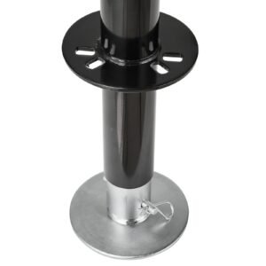electric trailer jack, 5000 lbs, heavy duty rv electric power tongue jack with 2 way connector, manual crank handle & weatherproof jack cover, 10" 28.3" lift, for rvs, trailers & campers, black