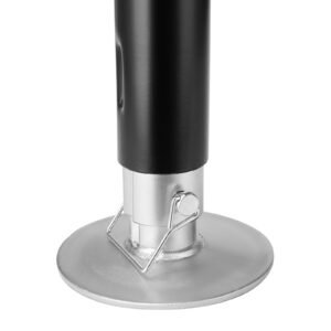 electric trailer jack, 5000 lbs, heavy duty rv electric power tongue jack with 7 pin connector, manual crank handle & weatherproof jack cover, 10" 28.3" lift, for trailers, campers & rvs, black