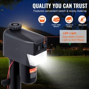 electric trailer jack, power tongue jack weight capacity 3500 lbs, 9.84" 33.85" electric tongue jack with waterproof cover for lifting rv trailer, horse trailer, utility trailer, yacht trailer