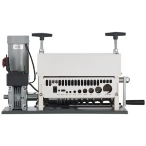 Electric Wire Stripper Machine, 0.06-1.57 in, 11 Channel Automatic Copper Cable Stripper, 370W Wire Stripper Tool with Manual Hand Crank Mode, Emergency Stop Button, for Scrap Copper Recycling