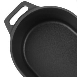 enameled cast iron dutch oven, 3.5 quart pot with lid and dual handles, heavy duty durable cookware pan, oven induction compatible up to 500fahrenheit, for stews, roasting, bread baking, black