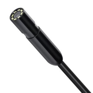 endoscope camera with 49.2ft semi rigid cable, 1920p hd borescope for android & ios, industrial inspection camera with light 8 led, 2x zoom, ip67 waterproof snake camera for auto, plumbing
