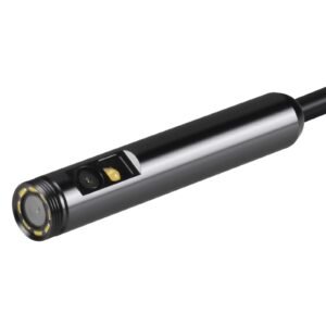 endoscope camera with light, dual lens borescope for android & ios, 1920p hd inspection camera with 8 + 1 led lights, 2x zoom, 10ft snake cable, ip67 waterproof snake camera for auto, plumbing